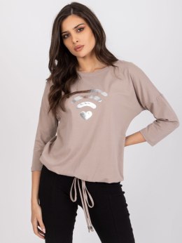 Bluzka RV-BZ-7547.12P ciemny bezowy L/XL