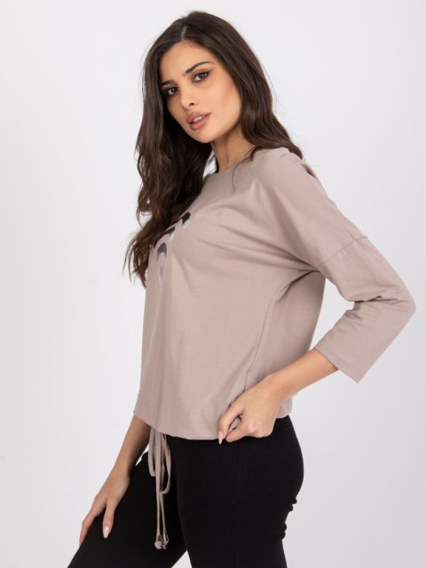 Bluzka RV-BZ-7547.12P ciemny bezowy L/XL