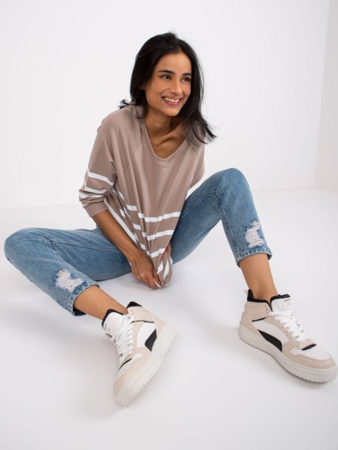 Bluzka RV-BZ-7556.68 ciemny bezowy L/XL