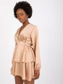 Sukienka DHJ-SK-15178.45P beżowy