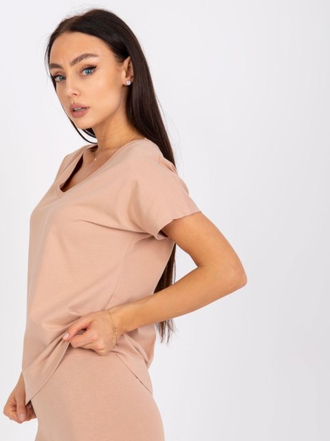 T-shirt AP-TS-A-004 camelowy S