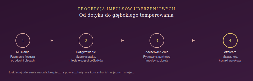 Progresja impulsów uderzeniowych BDSM— od muskania do aftercare